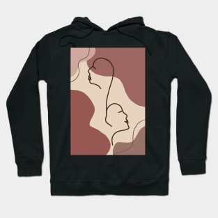 Minimalist Abstract Face Hoodie